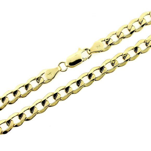 Real 10K Yellow Gold 6.5mm Cuban Link Chain Necklace 20" inch - Picture 3 of 7